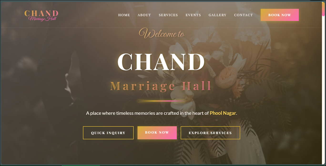 Marriage Hall Website